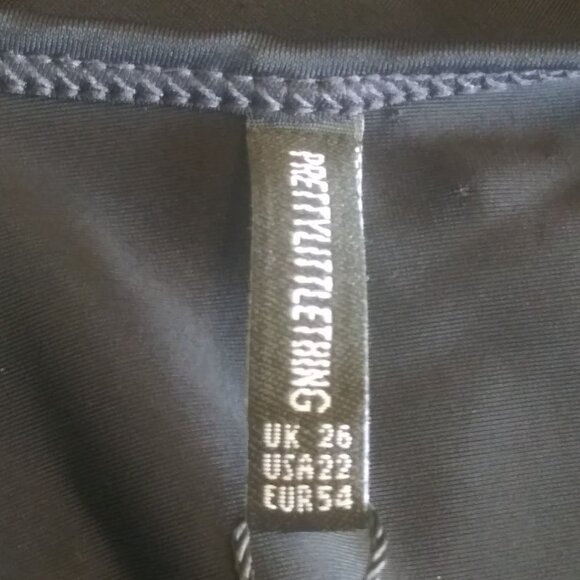 Pretty Little Thing Womens Black Frill Edge Ring Detail Cutout Swimsuit Size 22 - Picture 11 of 12